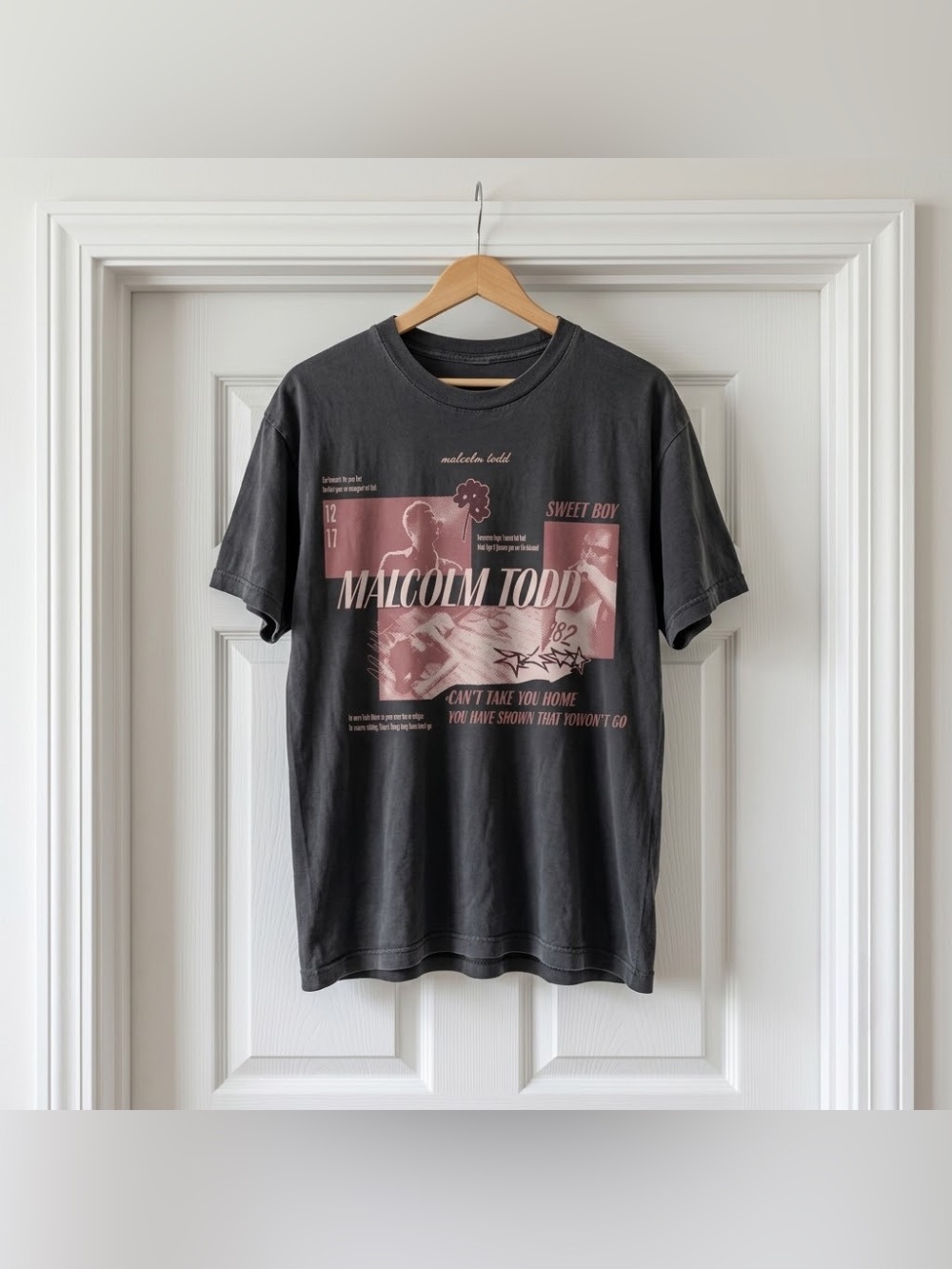 Malcolm Todd Sweet Boy Tour Charcoal Gildan Tee Black Indie R&B Graphic T-Shirt